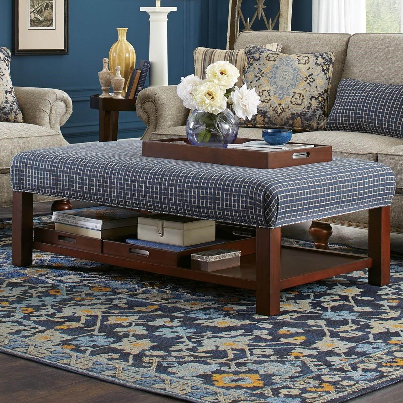 Craftmaster Accent Ottomans Contemporary Storage Bench Ottoman