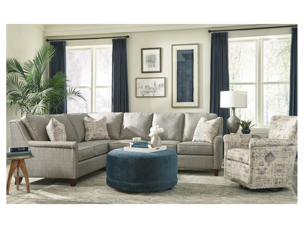 Craftmaster Accent Ottomans 089900 Round Contemporary Ottoman With Casters Dean Bosler S Ottomans