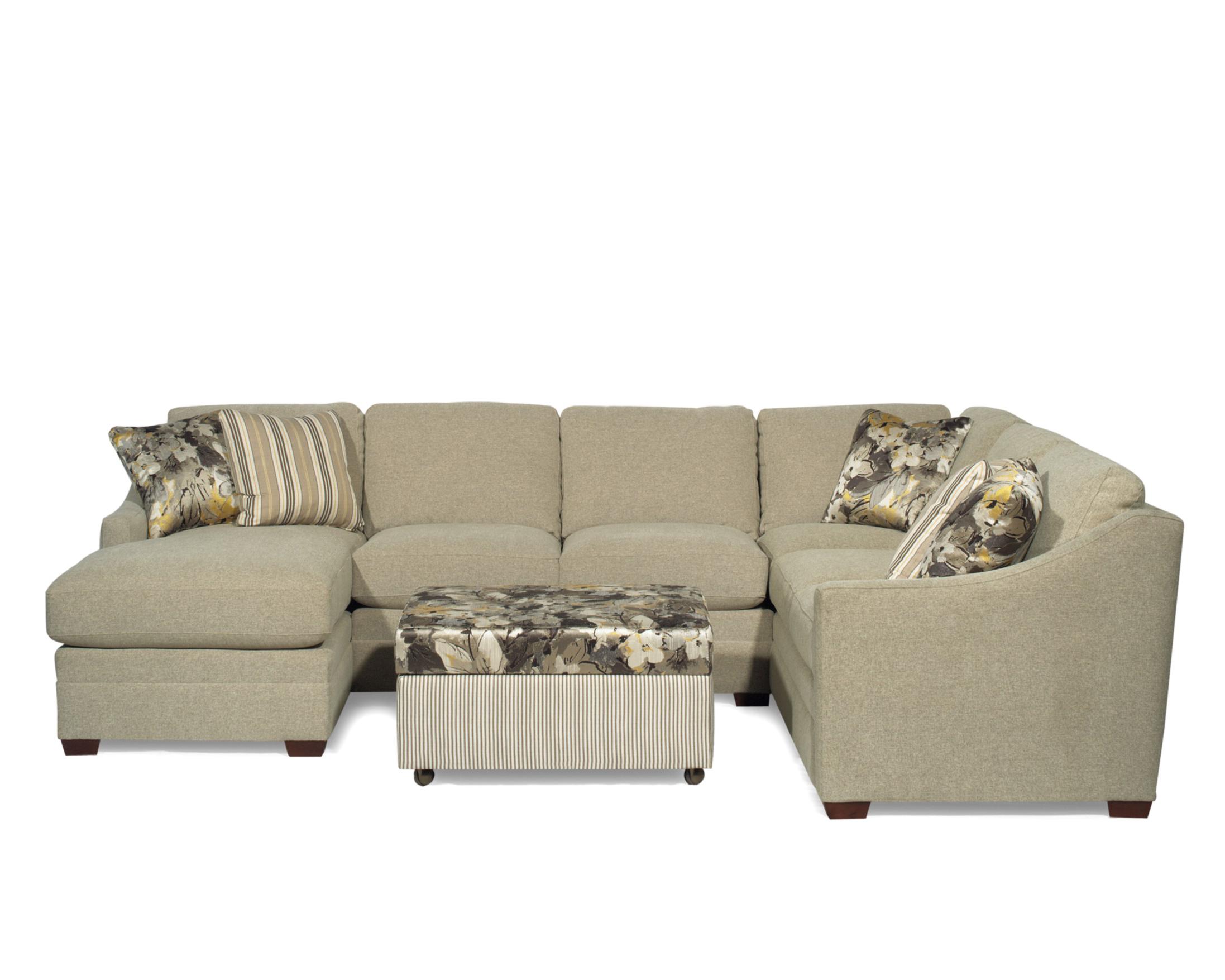 Hickorycraft F9 Custom Collection Customizable3 Piece Sectional With Raf Sofa W Return Howell Furniture Sectional Sofas