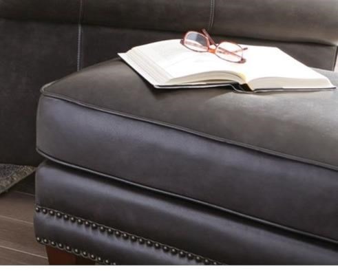 Craftmaster L164050 Transitional Leather Ottoman With Nailhead Craftmaster L164050 Transitional Leather Ottoman With Nailhead Border