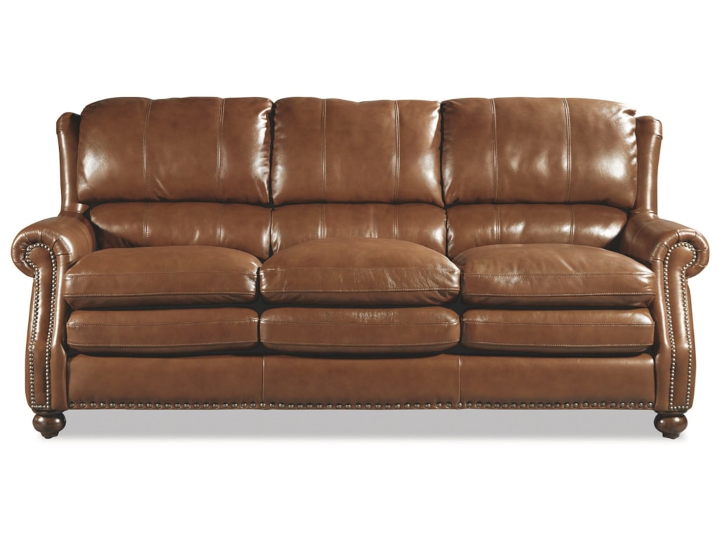 Craftmaster L164650 Traditional Leather Sofa With Bustle Back And Craftmaster L164650leather Sofa