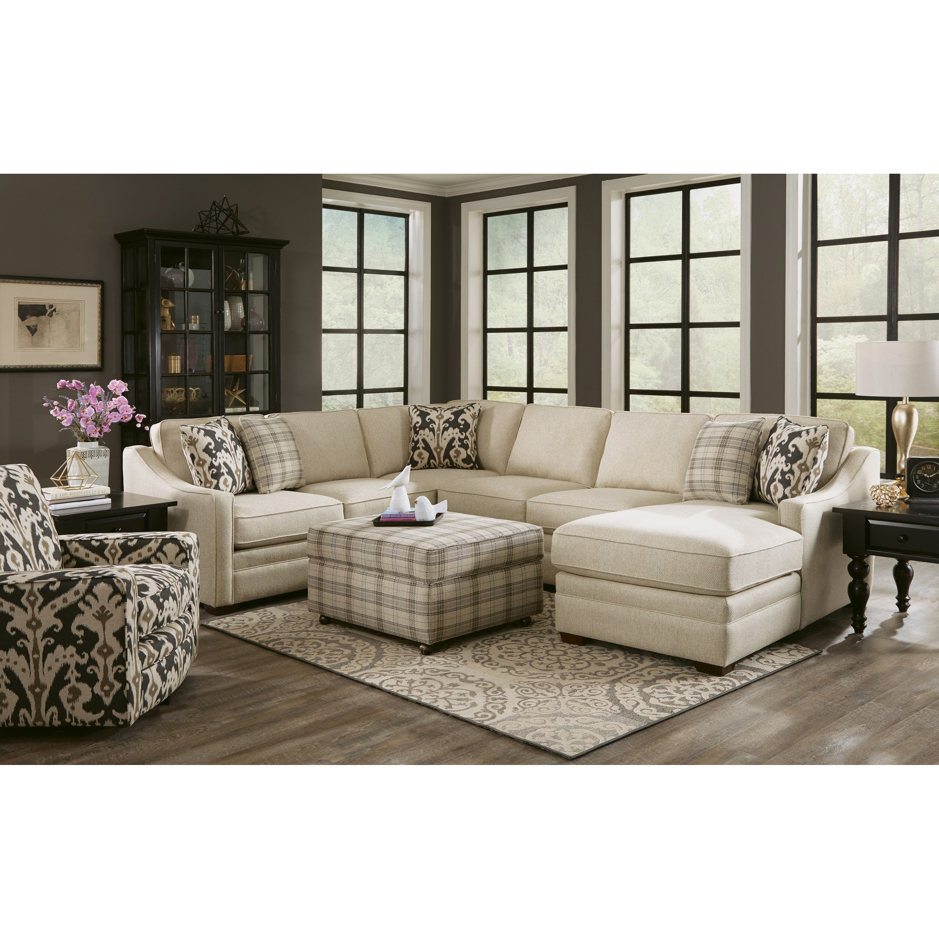 Craftmaster Swivel Chairs Contemporary Upholstered Swivel Chair