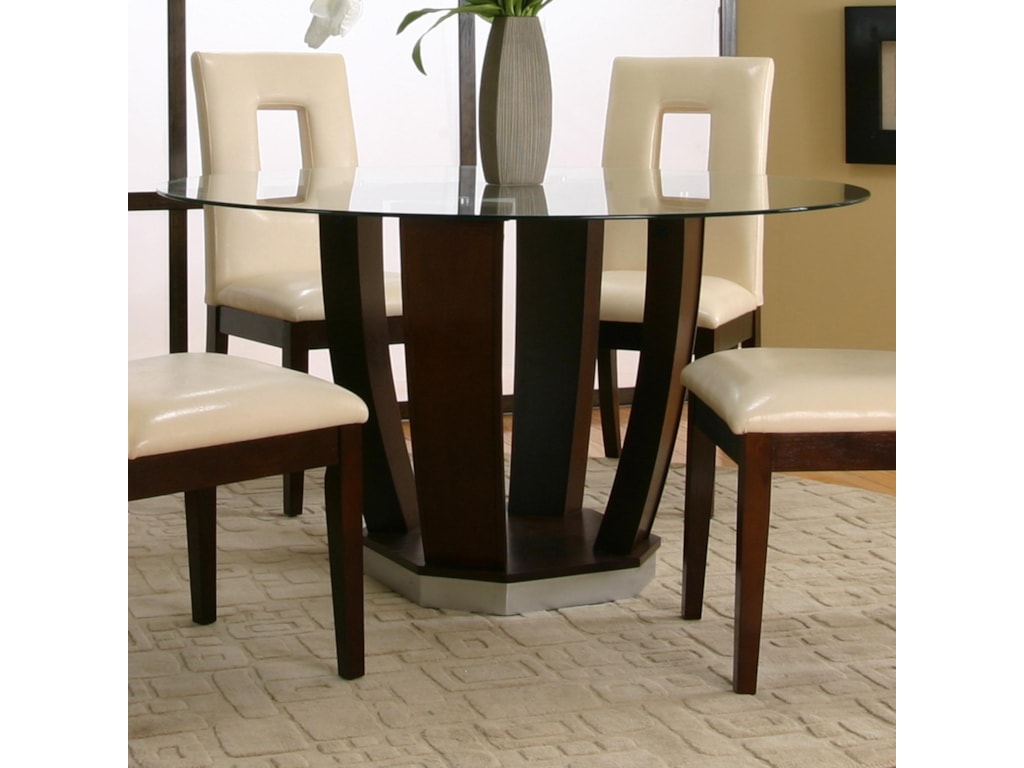Cramco, Inc Contemporary Design - EmersonRound Tempered Glass Table