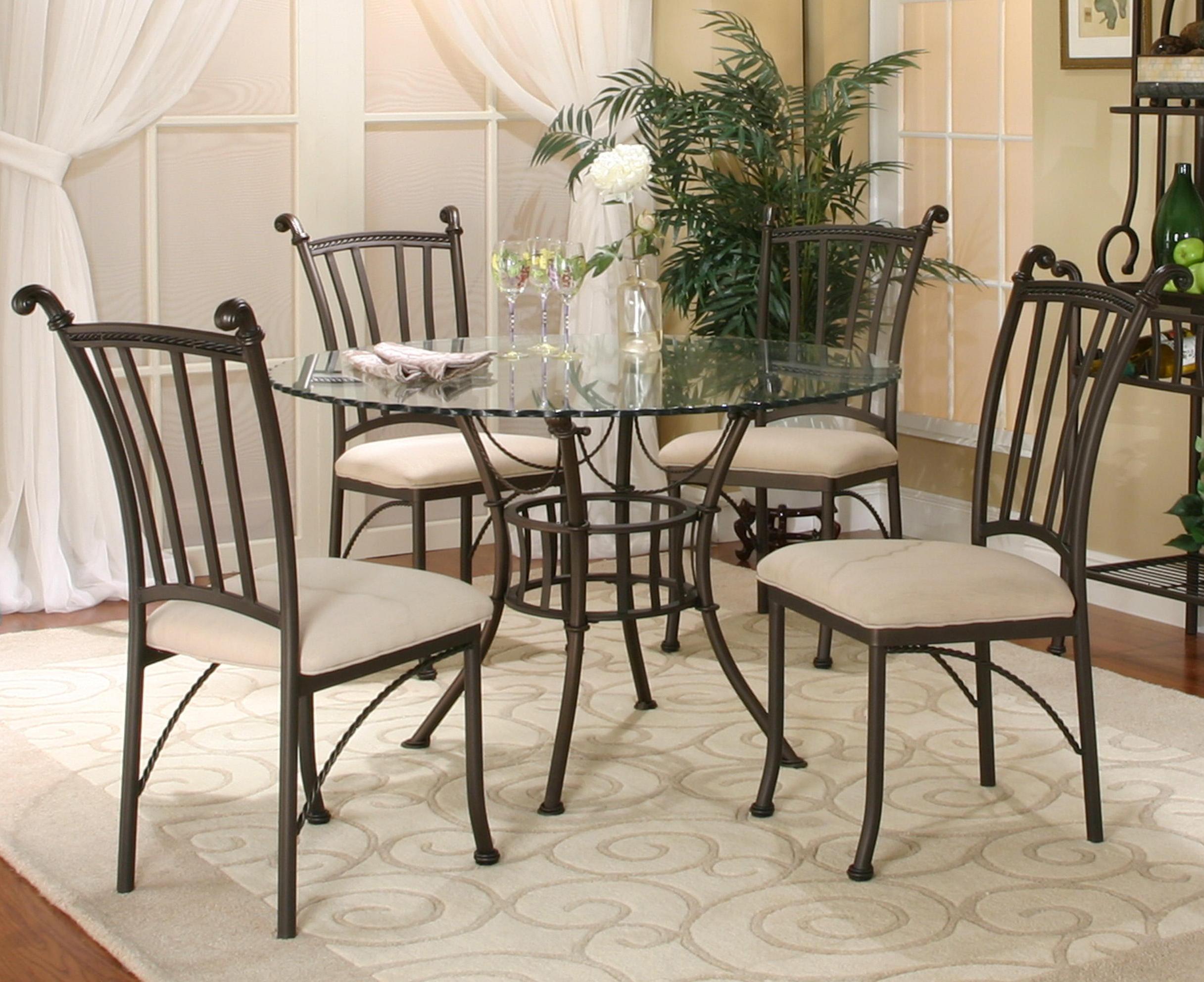 round glass kitchen table set for 4