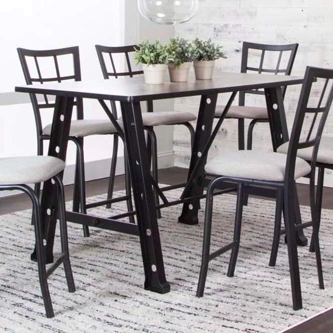 Cramco Inc Elm Industrial 60 Inch Rectangular Pub Dining Table With Laminate Top Value City Furniture Pub Tables