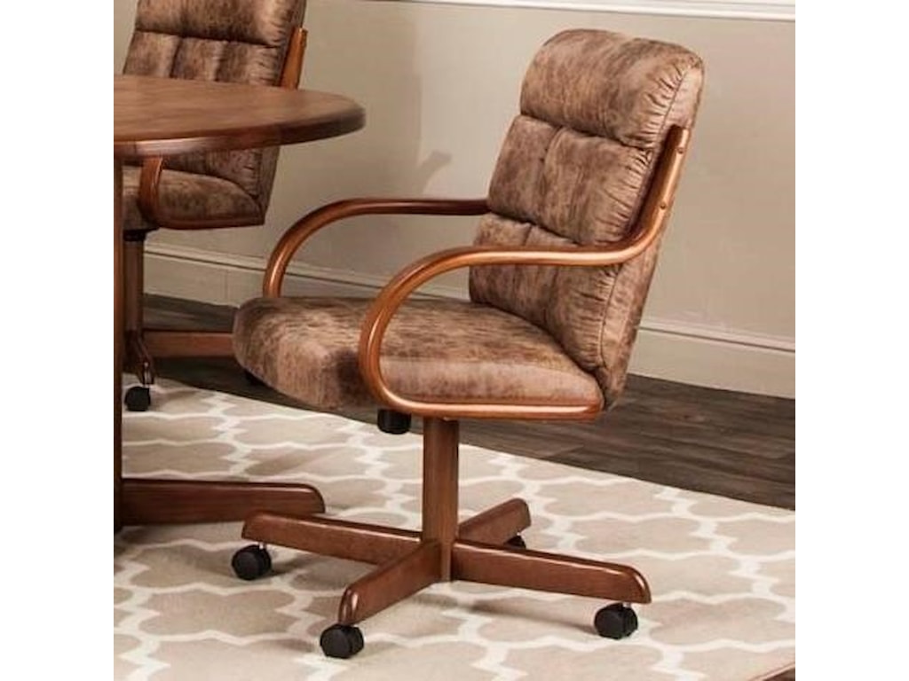 Cramco Inc Lakota Rawhide Microsuede Caster Dining Arm Cramco Inc Lakota Rawhide Microsuede Caster Dining Arm