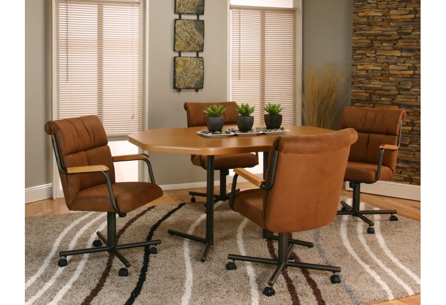 Cramco Inc Landon Dining Arm Chair With Casters Corner