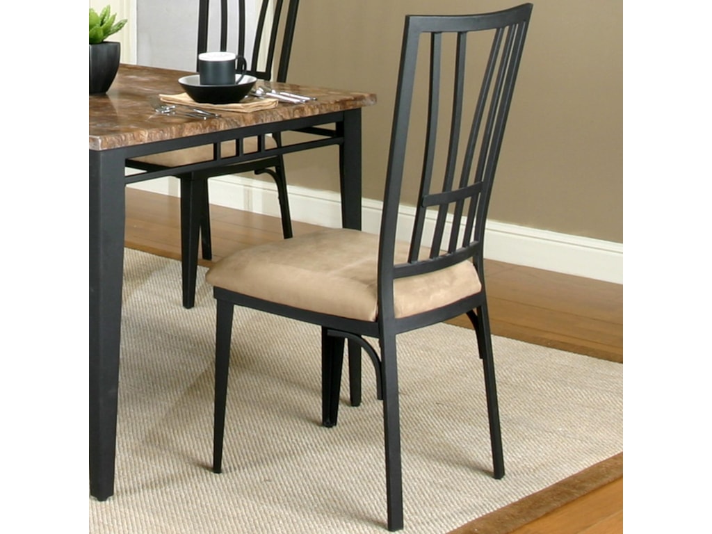 Cramco, Inc Cramco Trading Company - LingoFlat Black/Stone Microsuede Side Chair