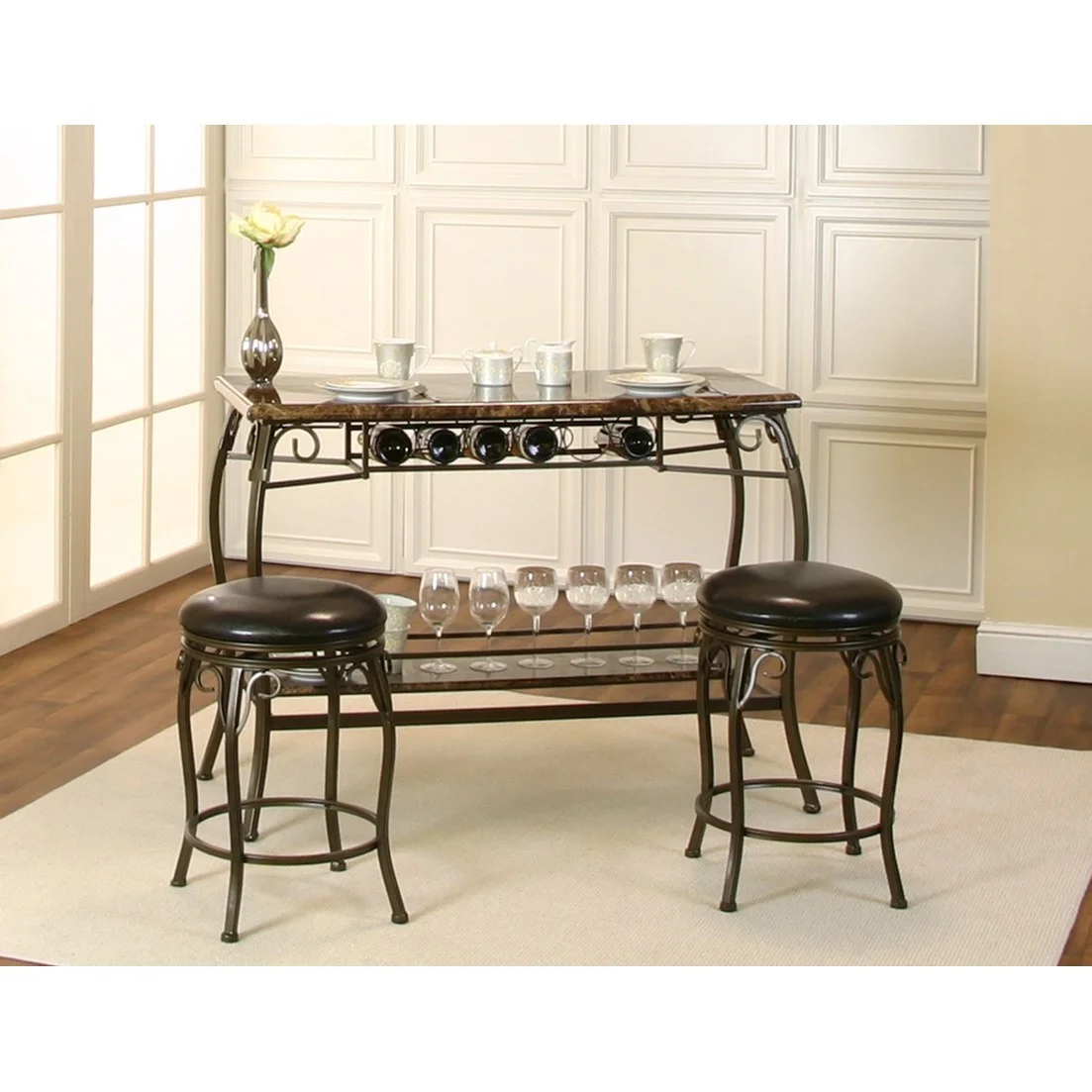 Cramco, Inc Marque 3-Piece Counter Height Bar Table and ...