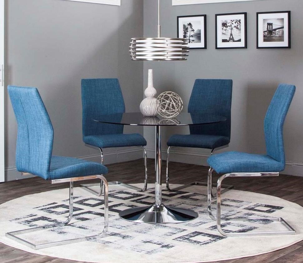 Cramco Inc Rocket Nd612 545 5 Piece Dining Set With Smoked Glass