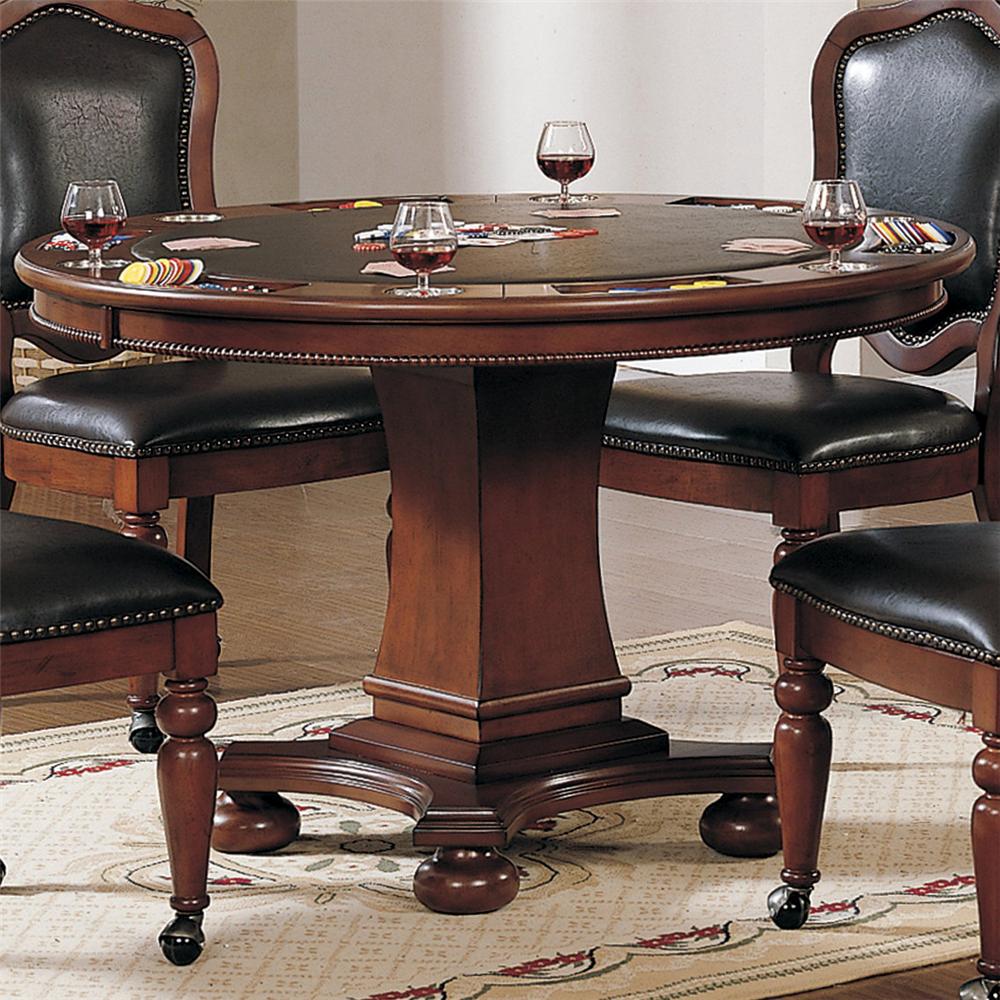 Cramco Inc Timber Lane Faran Round Cordovanl Vinyl Table Value City Furniture Game Table Find the worth of your antique card and games table. timber lane faran round game table