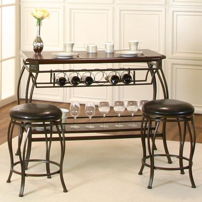 Cramco Inc Warner Wood Veneer Counter Height Bar Set Value City