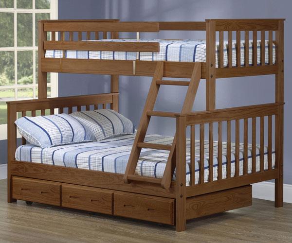 single over double bunk bed with trundle