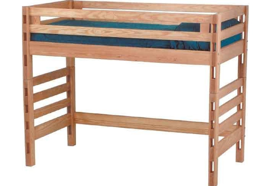 Crate Designs Pine Bedroom Casual Twin Loft Bed Reid S Furniture