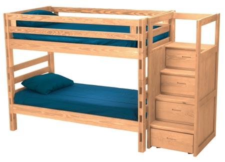Crate Designs Pine Bedroom Casual Twin Loft Bed Jordan S Home Furnishings Loft Bed