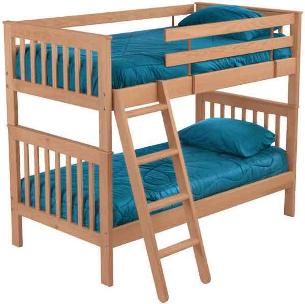 Crate Designs Pine Bedroom Mission Style Twin Over Twin Bunk Bed Reid S Furniture Bunk Bed