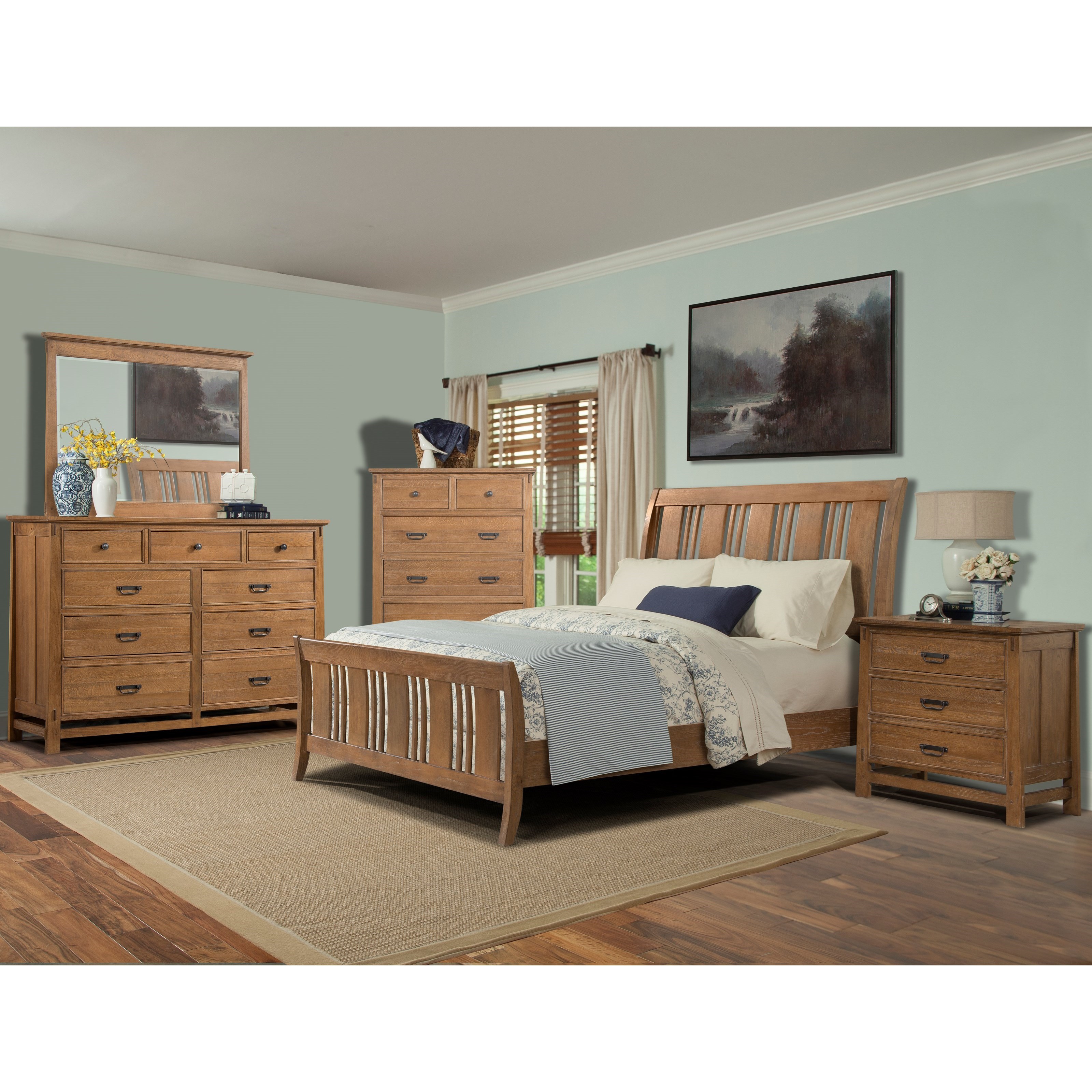 Cresent Fine Furniture Camden Queen Bedroom Group 4 Adcock