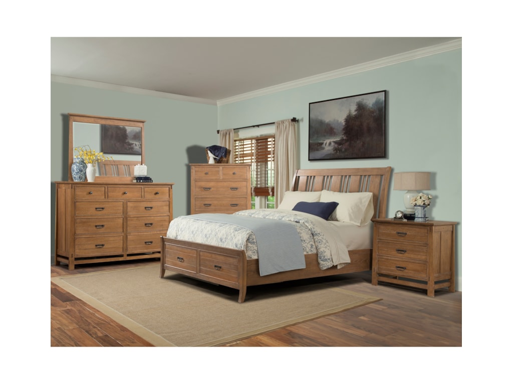 Cresent Fine Furniture CamdenQueen Storage Sleigh Bed