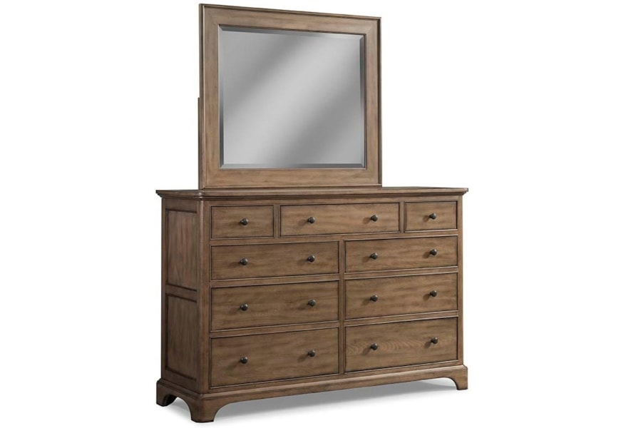 Cresent Fine Furniture Gunnison 9 Drawer Solid Wood Media Dresser