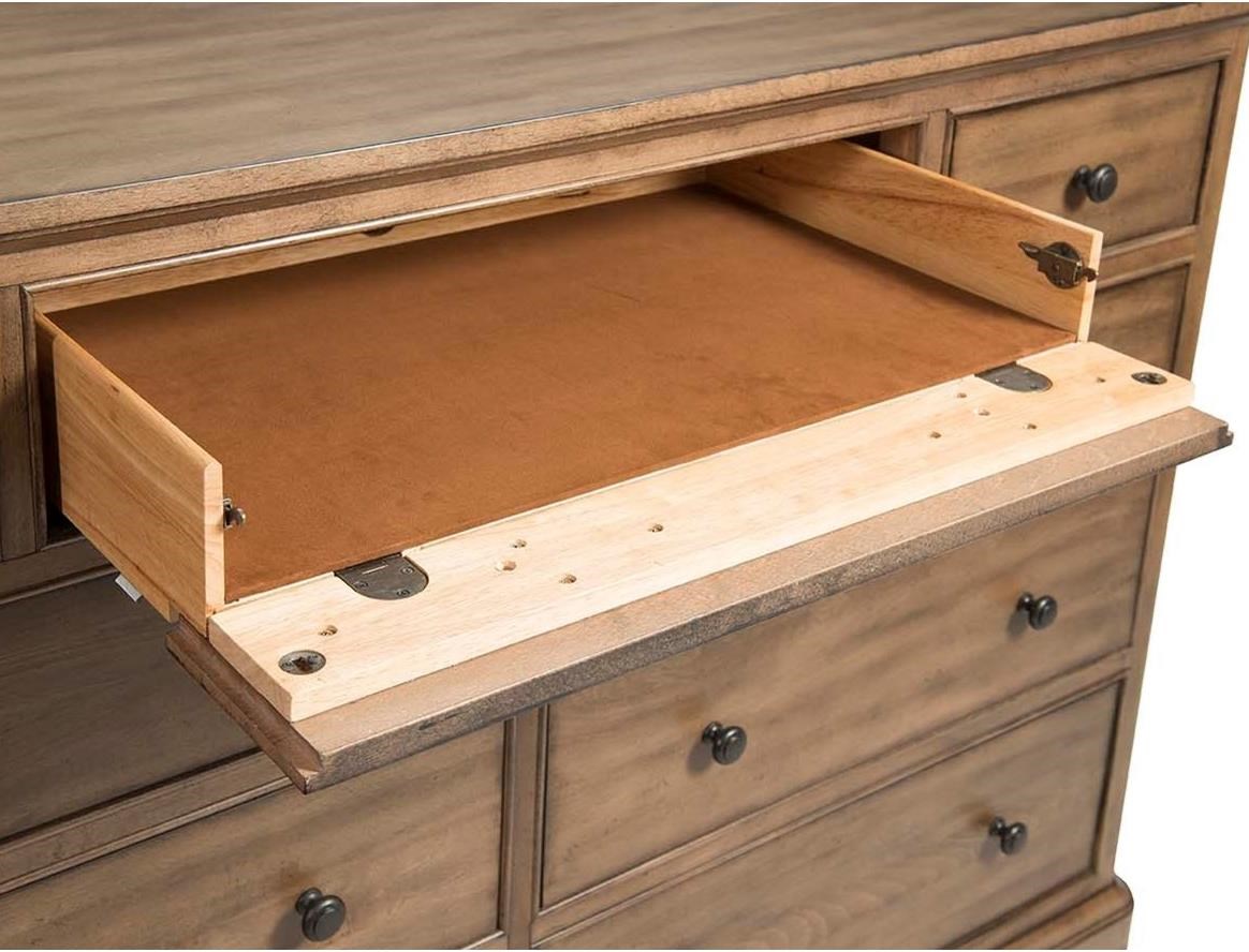 Cresent Fine Furniture Gunnison 9 Drawer Solid Wood Media Dresser