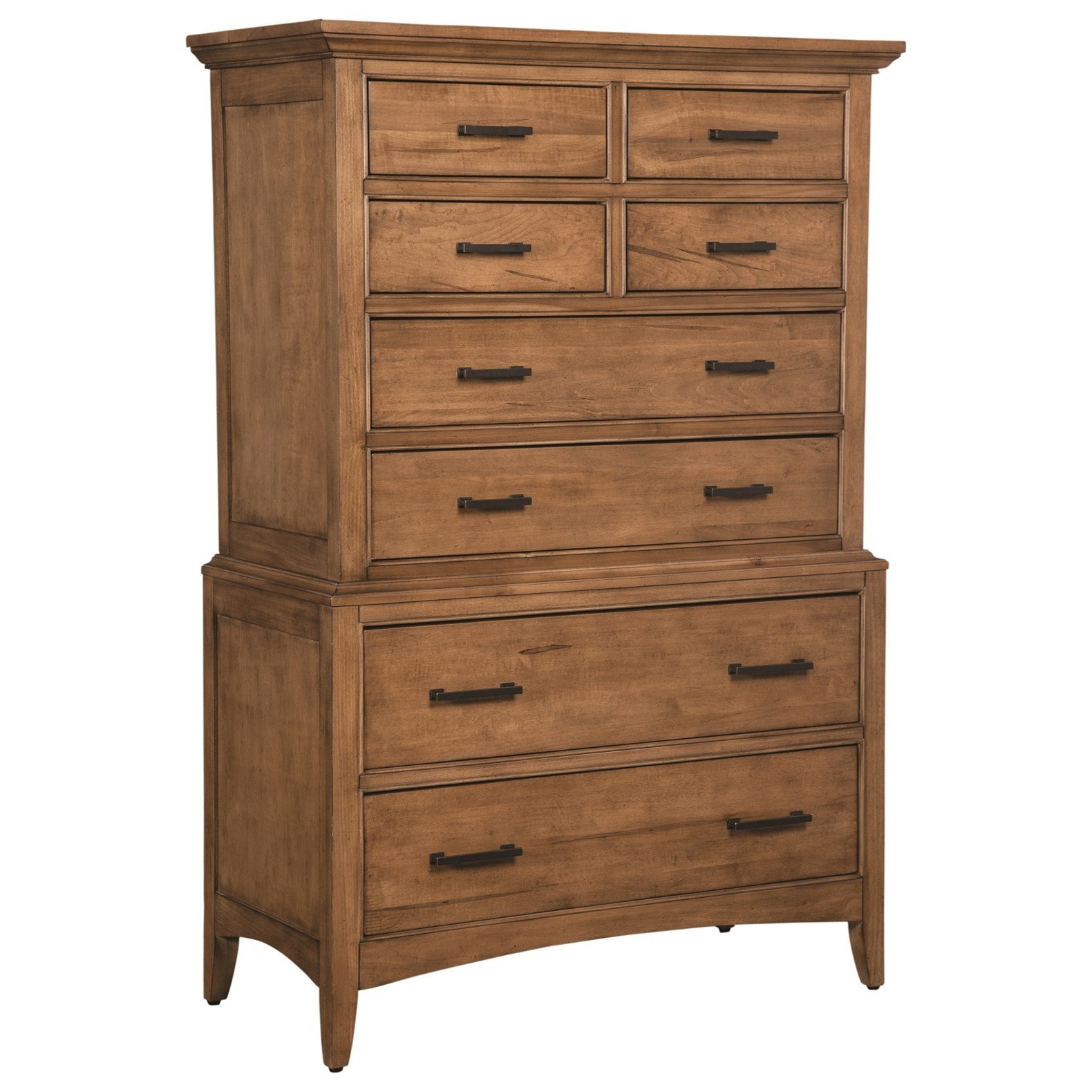 Cresent Fine Furniture Lockeland 8 Drawer Tall Chest On Chest