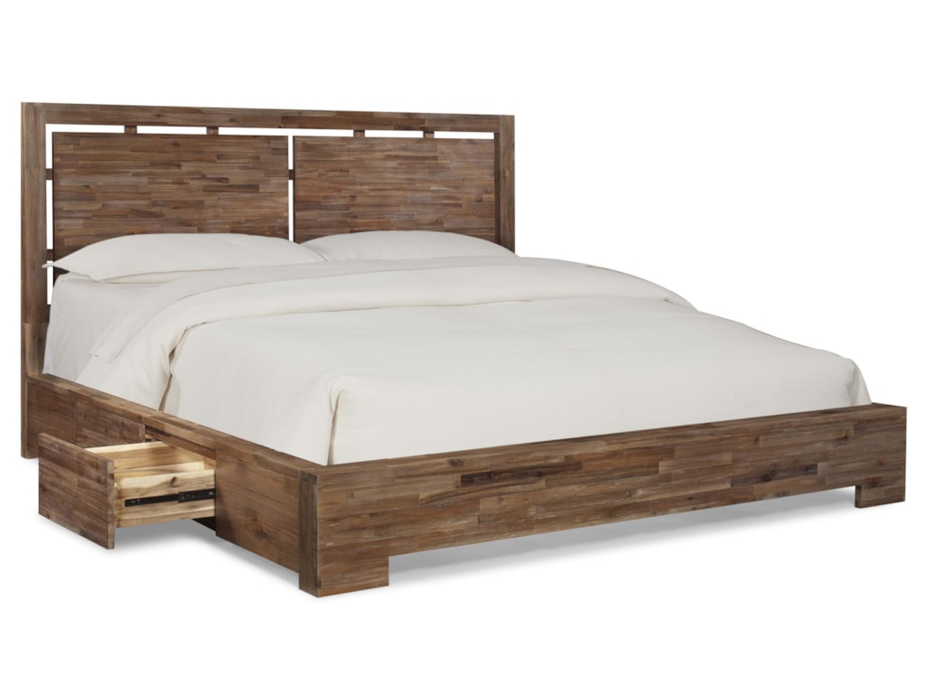 Cresent Fine Furniture WaverlyKing Low Profile Bed w/ Storage