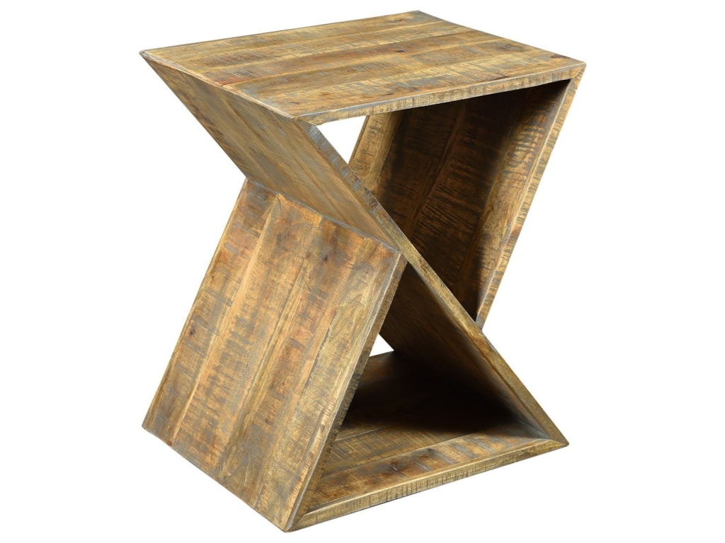 Crestview Collection Accent Furniture Bengal Manor Mango Wood Angled Crestview Collection Accent Furniture Bengal Manor Mango Wood Angled End Table