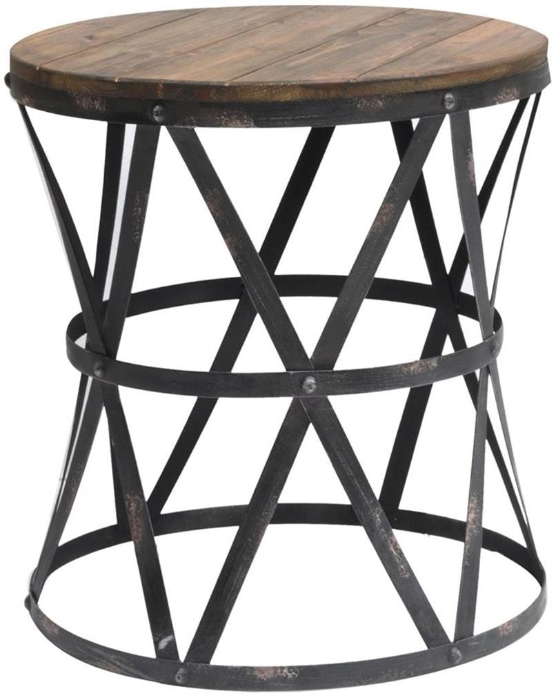 Hawthorne Collections 3 Piece Metal Nesting Table Set in Silver