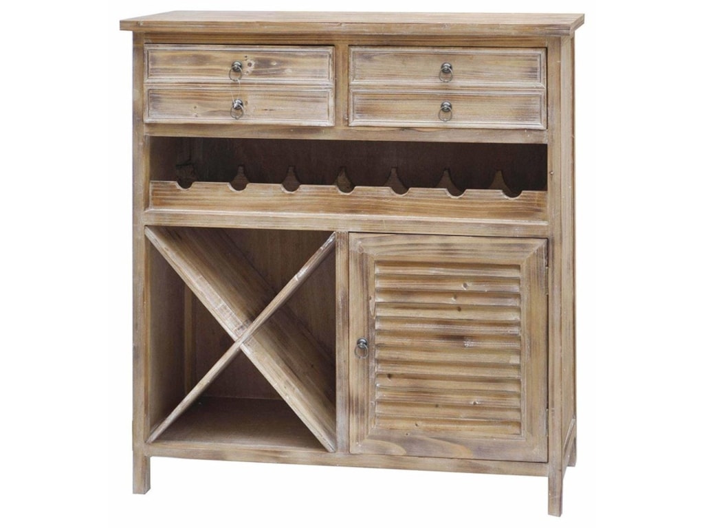 Crestview Collection Accent Furniture Jackson 2 Drawer Weathered Oak Crestview Collection Accent Furniture Jackson 2 Drawer Weathered Oak Wine Cabinet