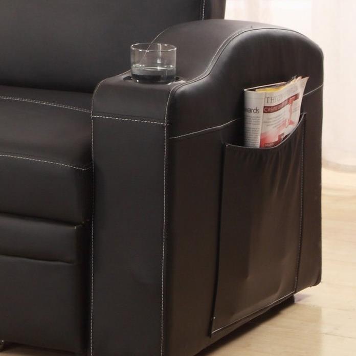 Crown Mark 5310 Easton Adjustable Sofa With Cup Holders And Pull