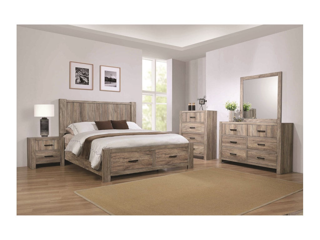 Crown Mark AbbotKing Storage Bed