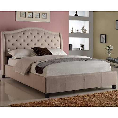 Crown Mark Addison Upholstered Queen Bed with Tufted Headboard Crown Mark Addison Upholstered Queen Bed with Tufted Headboard
