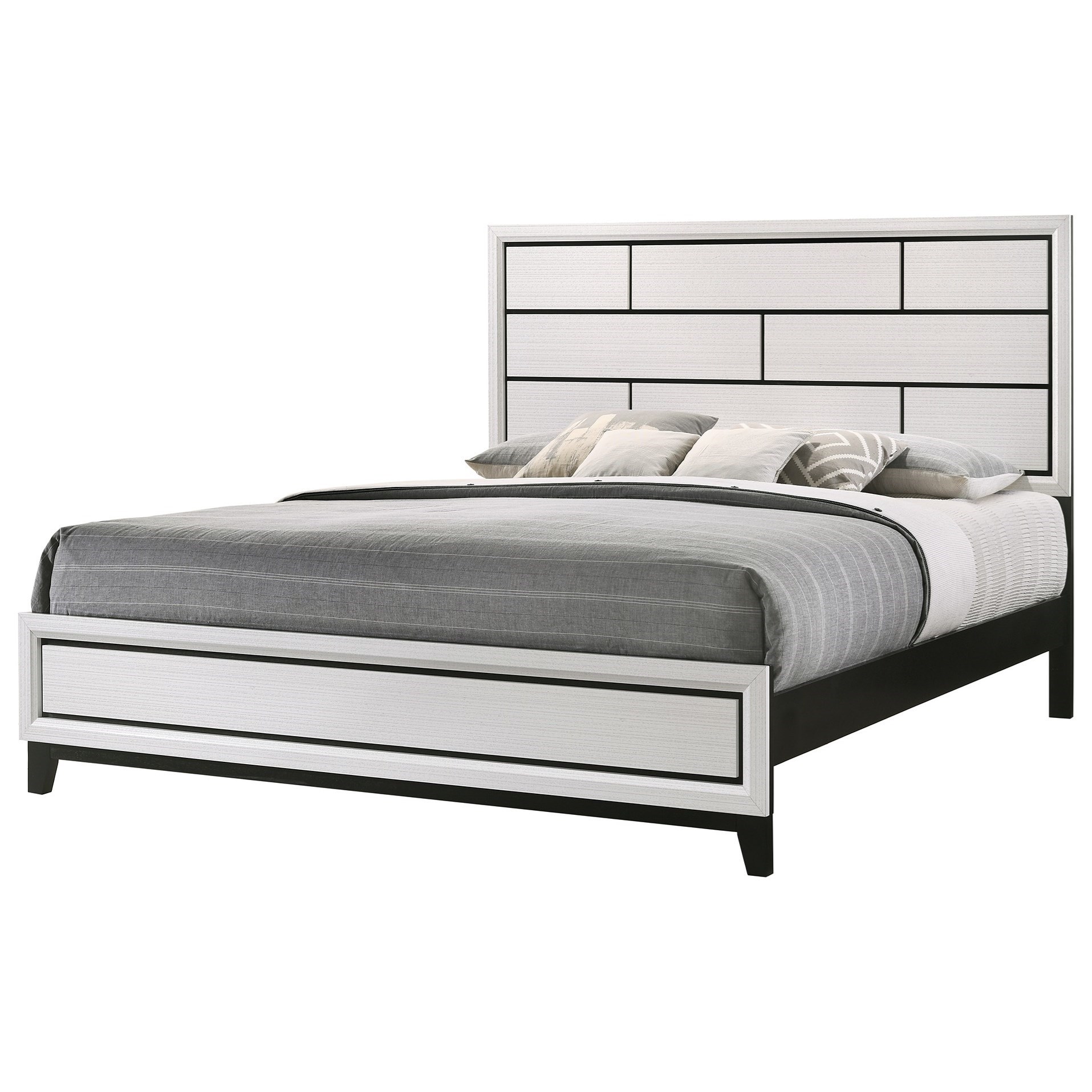 Crown Mark Akerson Contemporary California King Platform Bed Royal Furniture Platform Beds Low Profile Beds