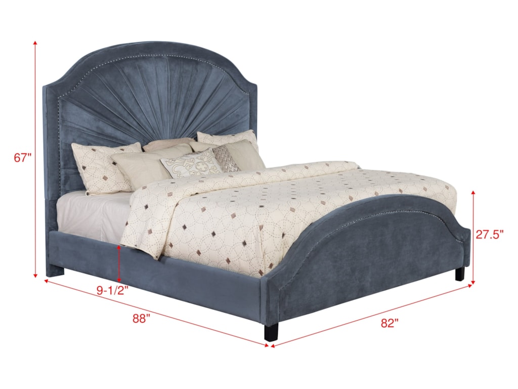 Crown Mark AnnetteKing Upholstered Bed