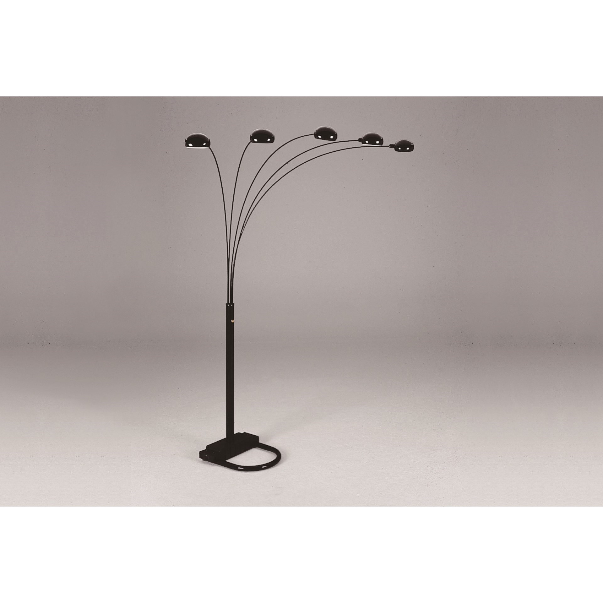 Crown Mark Arc 4888b Bk Peacock Floor Lamp Nassau Furniture And