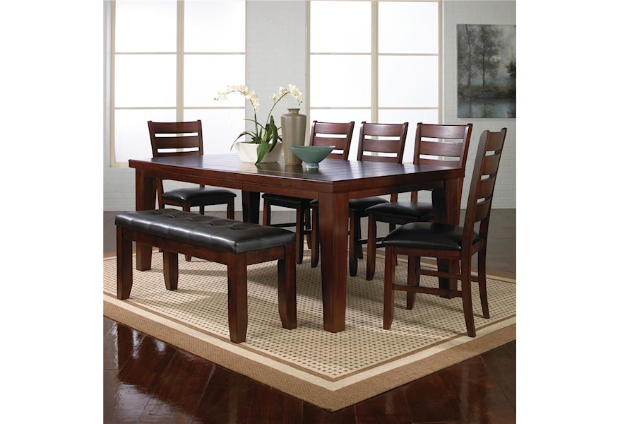 Arrest fringe Outdated Crown Mark Bardstown 7 Piece Dining Table Set w/ 5 Chairs & 1 Bench |  Wayside Furniture & Mattress | Table & Chair Set with Bench