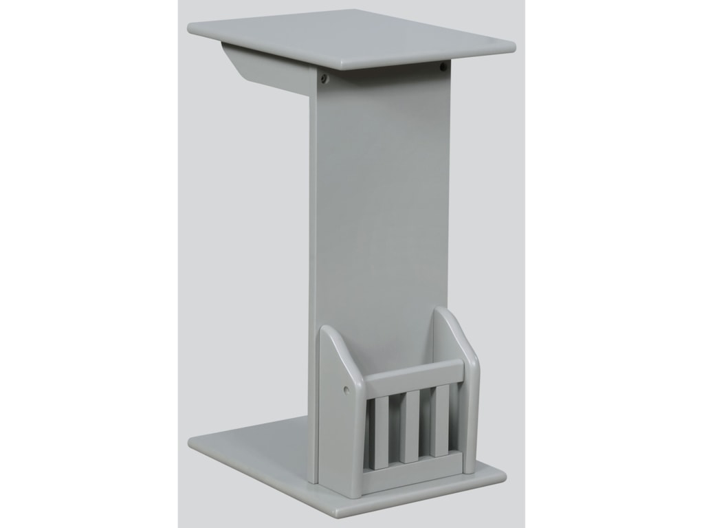Crown Mark Barnet 7904 Gy Contemporary Chairside Table With Magazine Crown Mark Barnetchairside Table