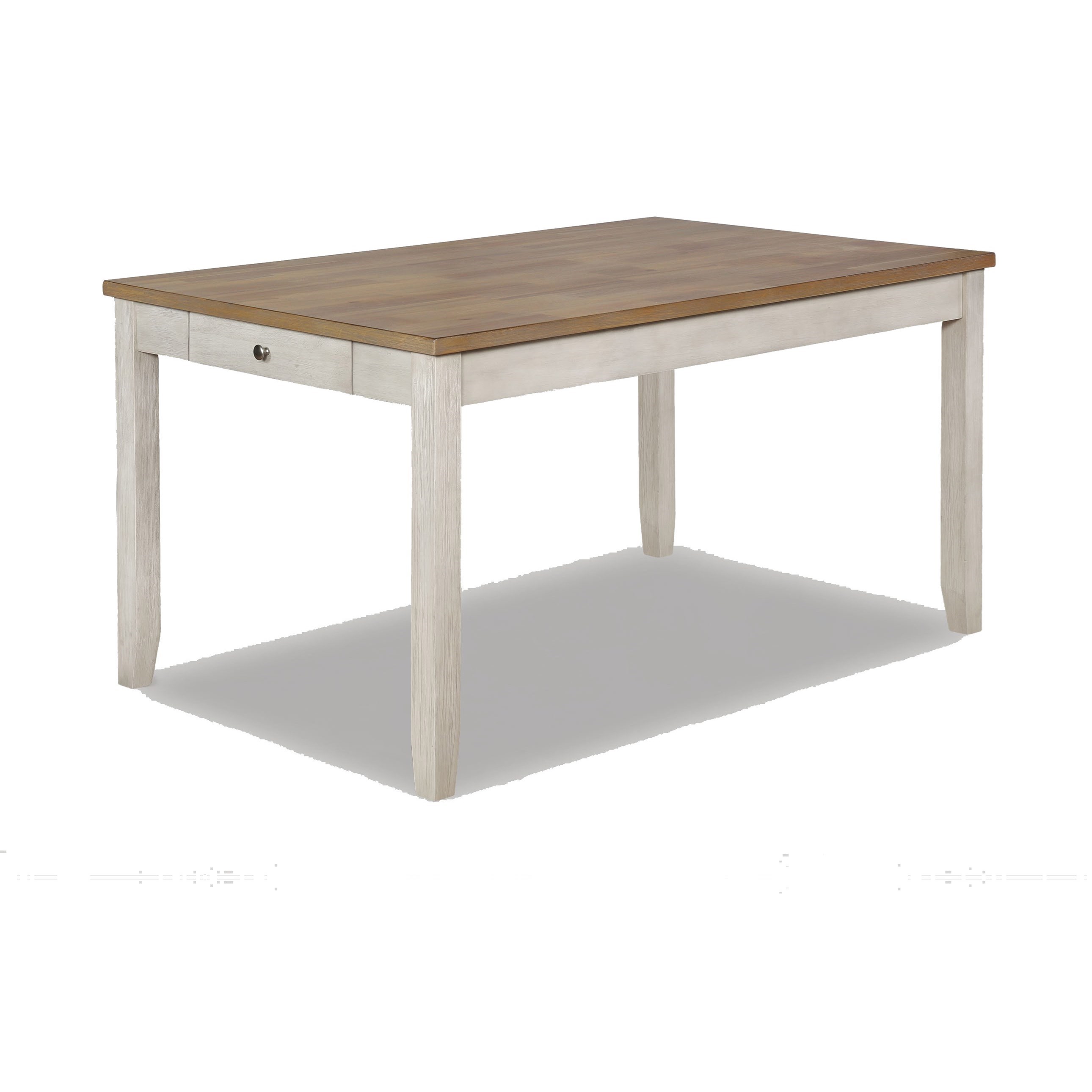 Crown Mark Brigitte Casual Two Tone Dining Table With Drawer