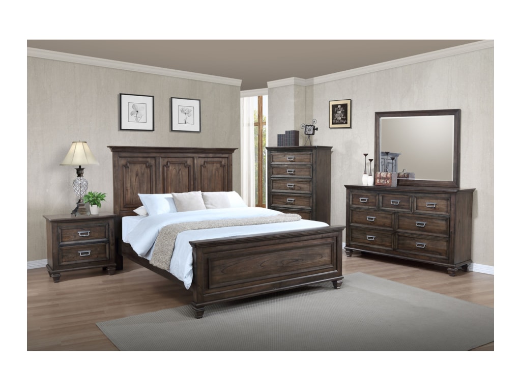Crown Mark CampbellKing Headboard and Footboard Bed
