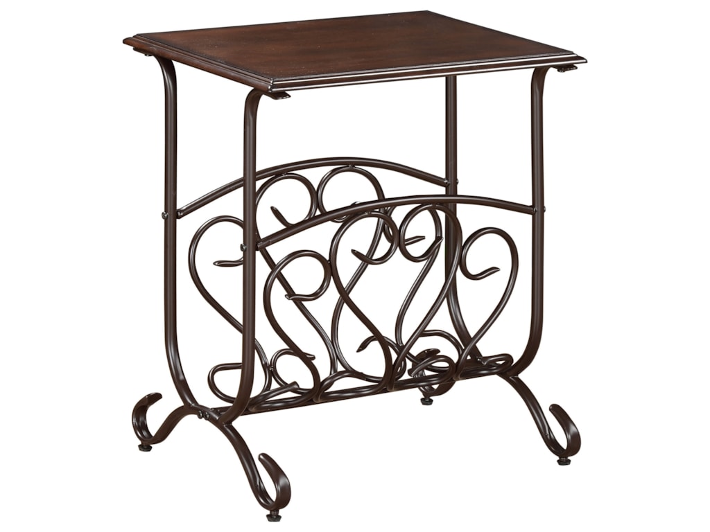 Crown Mark Chairside Tables Glenwood Table With Magazine Chairside Tables Glenwood Table With Magazine Rack By Crown Mark