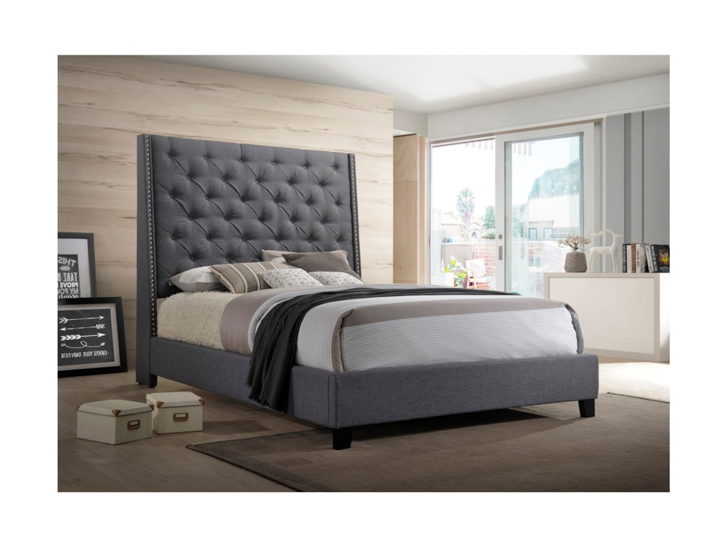 Crown Mark Chantilly BedQueen Upholstered Bed