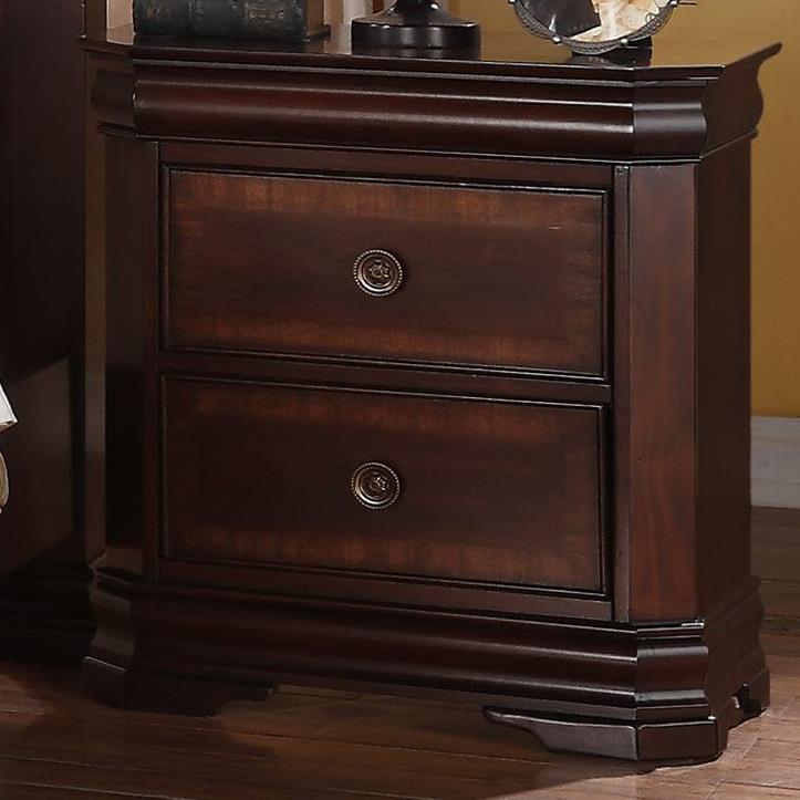 Crown Mark Charlotte B8300 2 2 Drawer Night Stand Dunk Bright