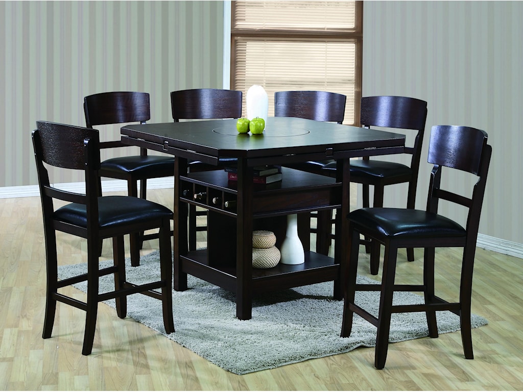 Crown Mark Conner Contemporary 7 Piece Table And Chair Set
