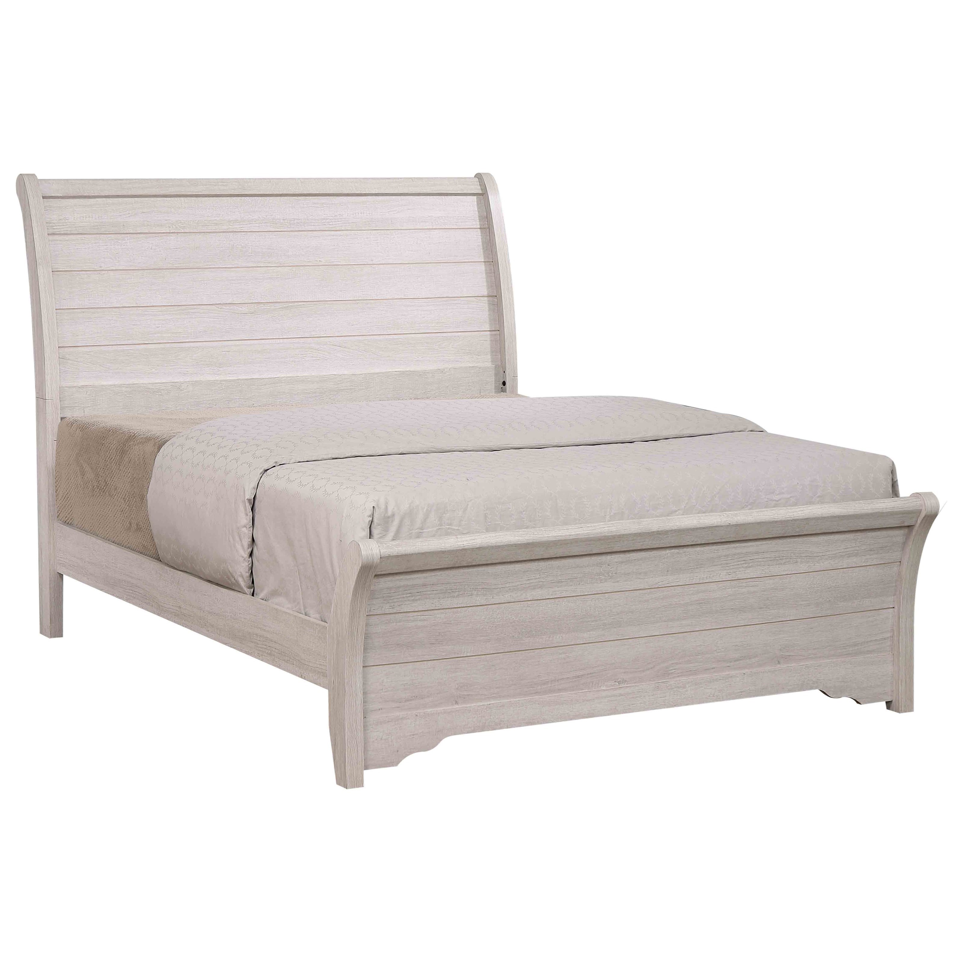 Crown Mark Coralee Transitional King Sleigh Bed Royal Furniture