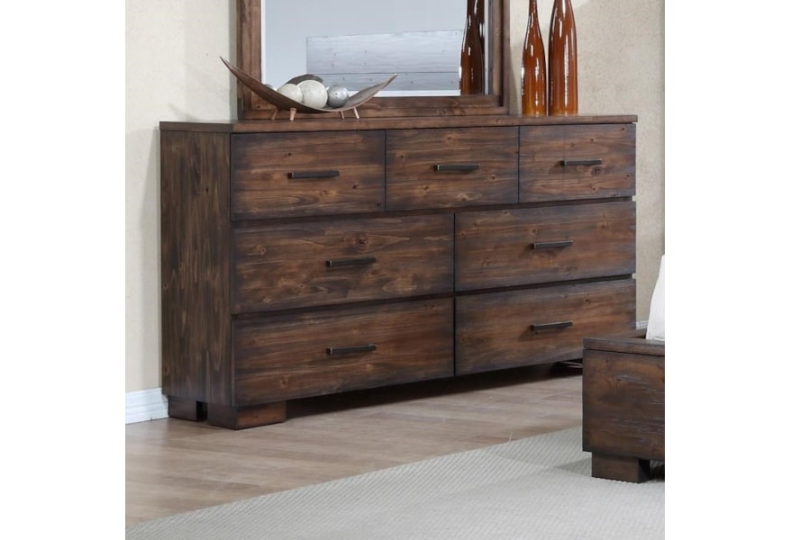 Crown Mark Cranston Solid Wood Rustic Dresser Dream Home