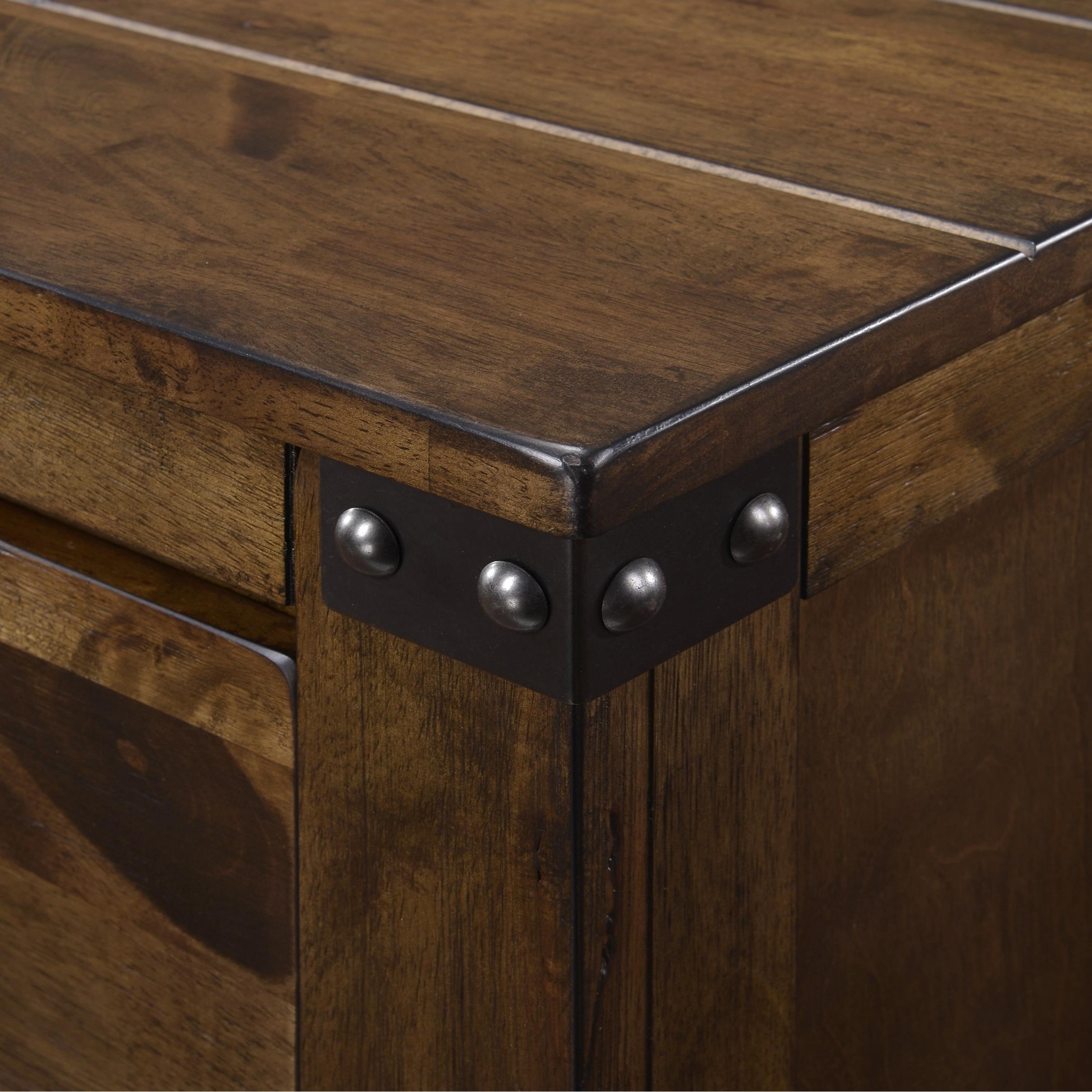 Crown Mark Curtis Rustic 9 Drawer Dresser And Beveled Mirror Combo