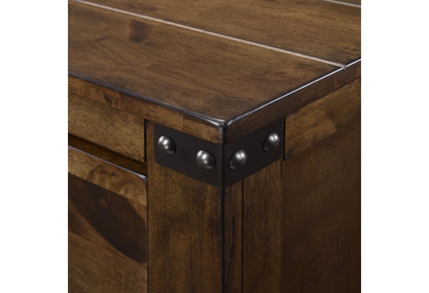 Crown Mark Curtis Rustic 9 Drawer Dresser And Beveled Mirror Combo