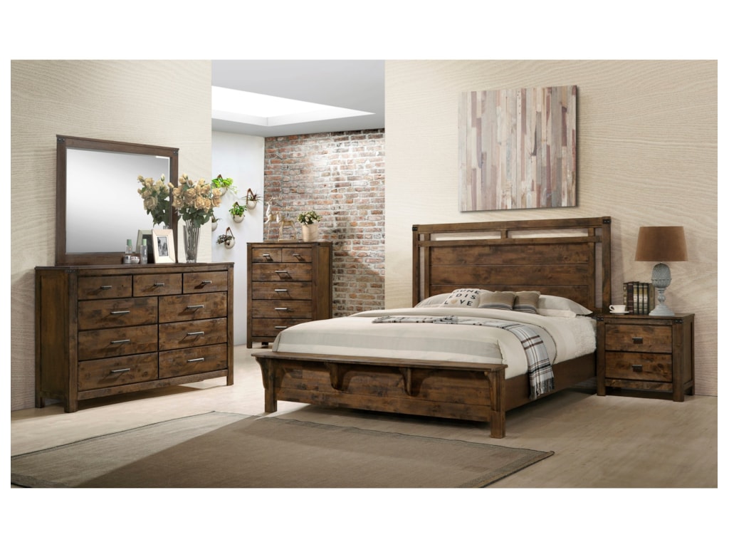 Crown Mark CurtisKing Panel Bed