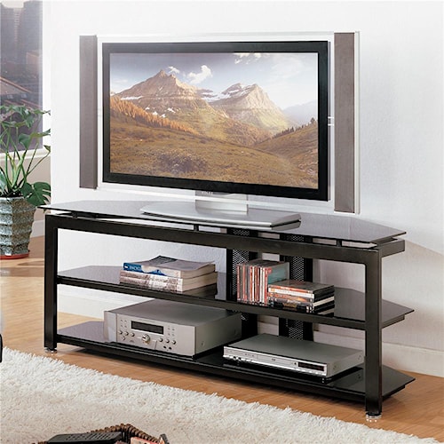crown mark delta tv stand with glass top wayside furniture tv stands