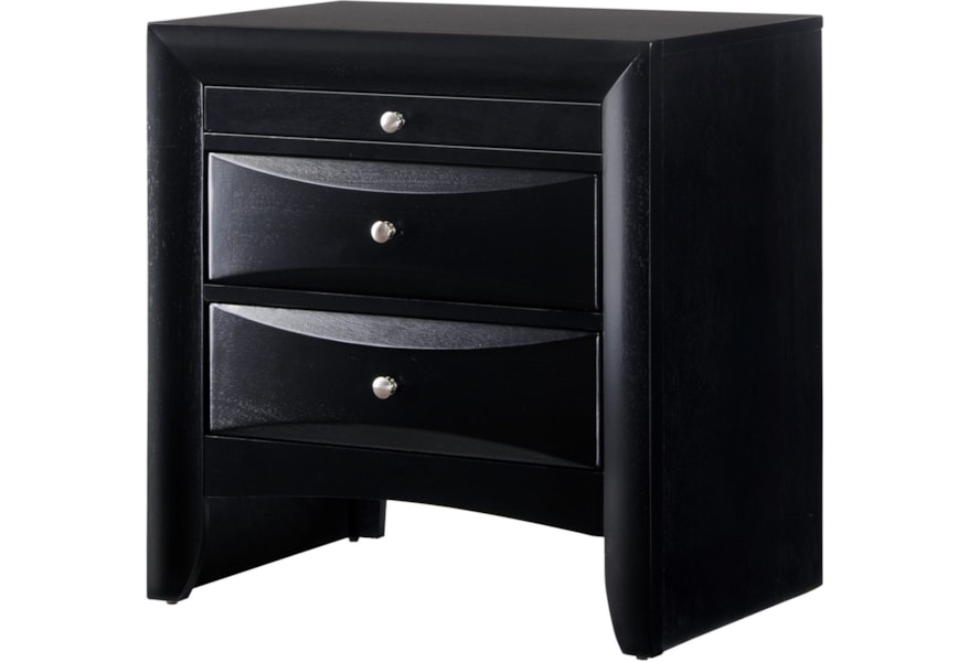 Crown Mark Emily B4280 2 Contemporary 2 Drawer Nightstand